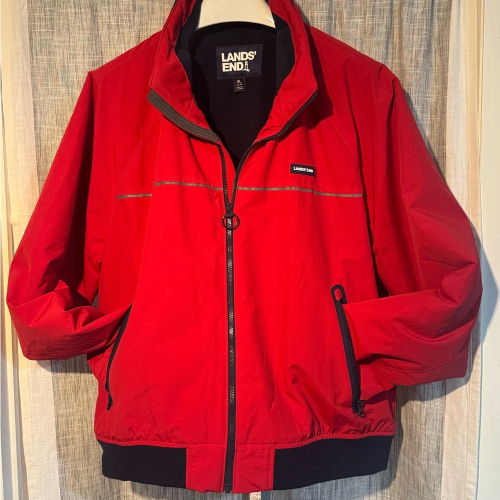 Lands' End Men's Classic, Fleece-lined, Waterproof Squall Jacket